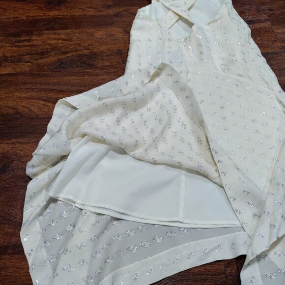 Club Monaco Boho Whimsy Artsey Twee Hankerchief Y2K Dropwaist Dress Size 00 NWT - Picture 10 of 11